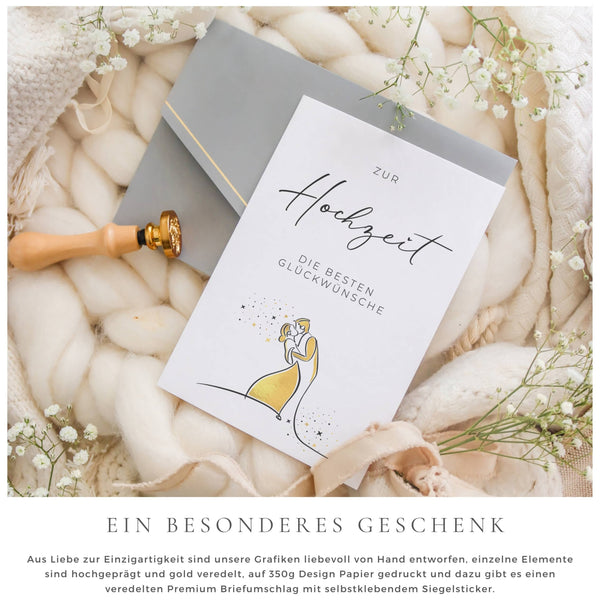 The best congratulations on the wedding Wedding card GRAY