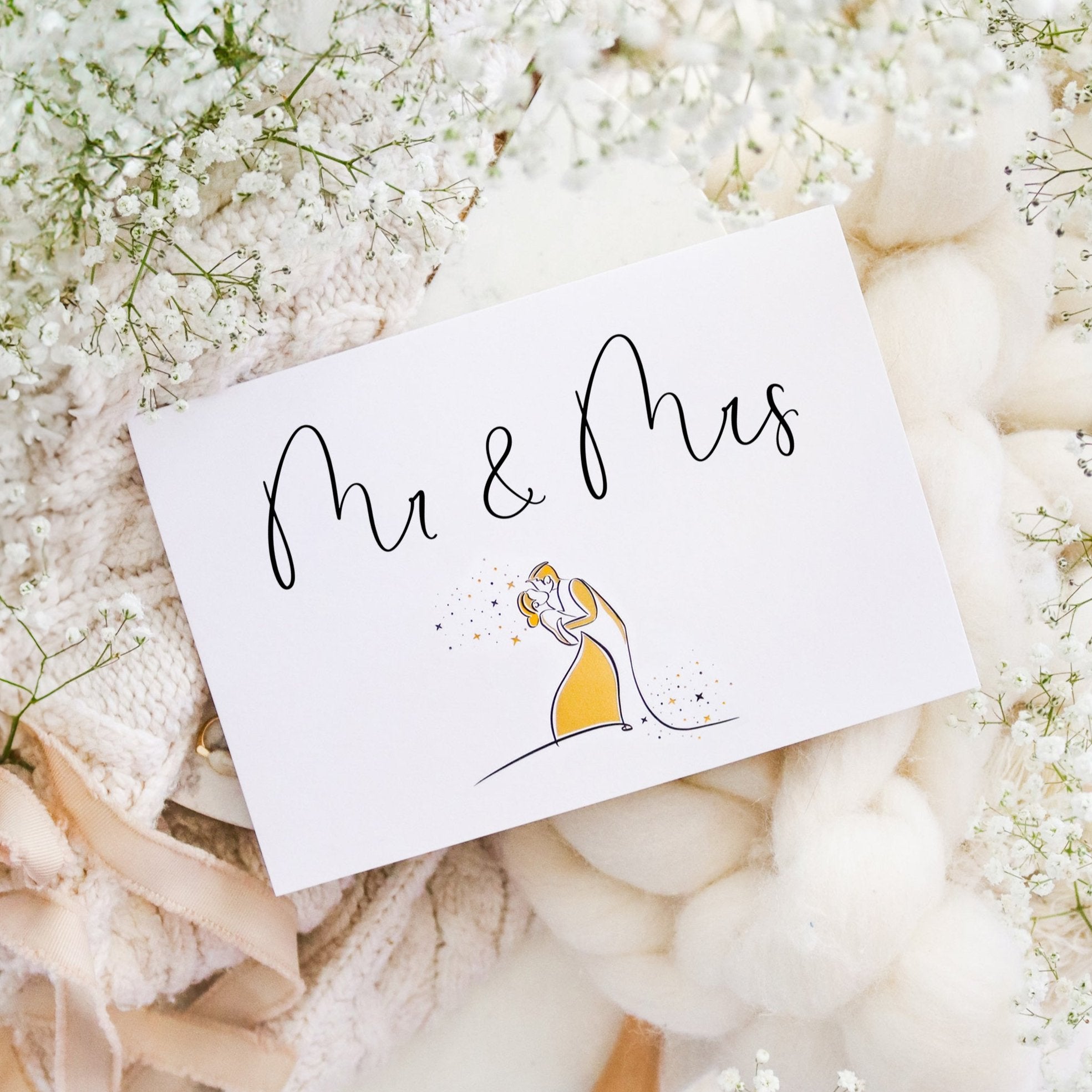 The best congratulations on the wedding Wedding card GRAY