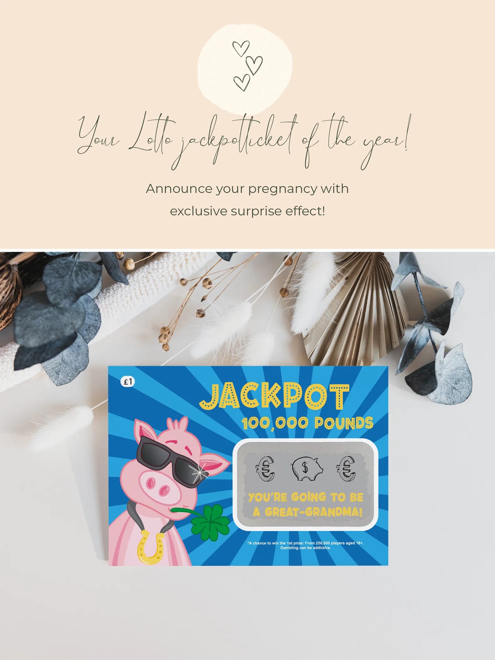 You're going to be a great grandma - Lottery scratch card