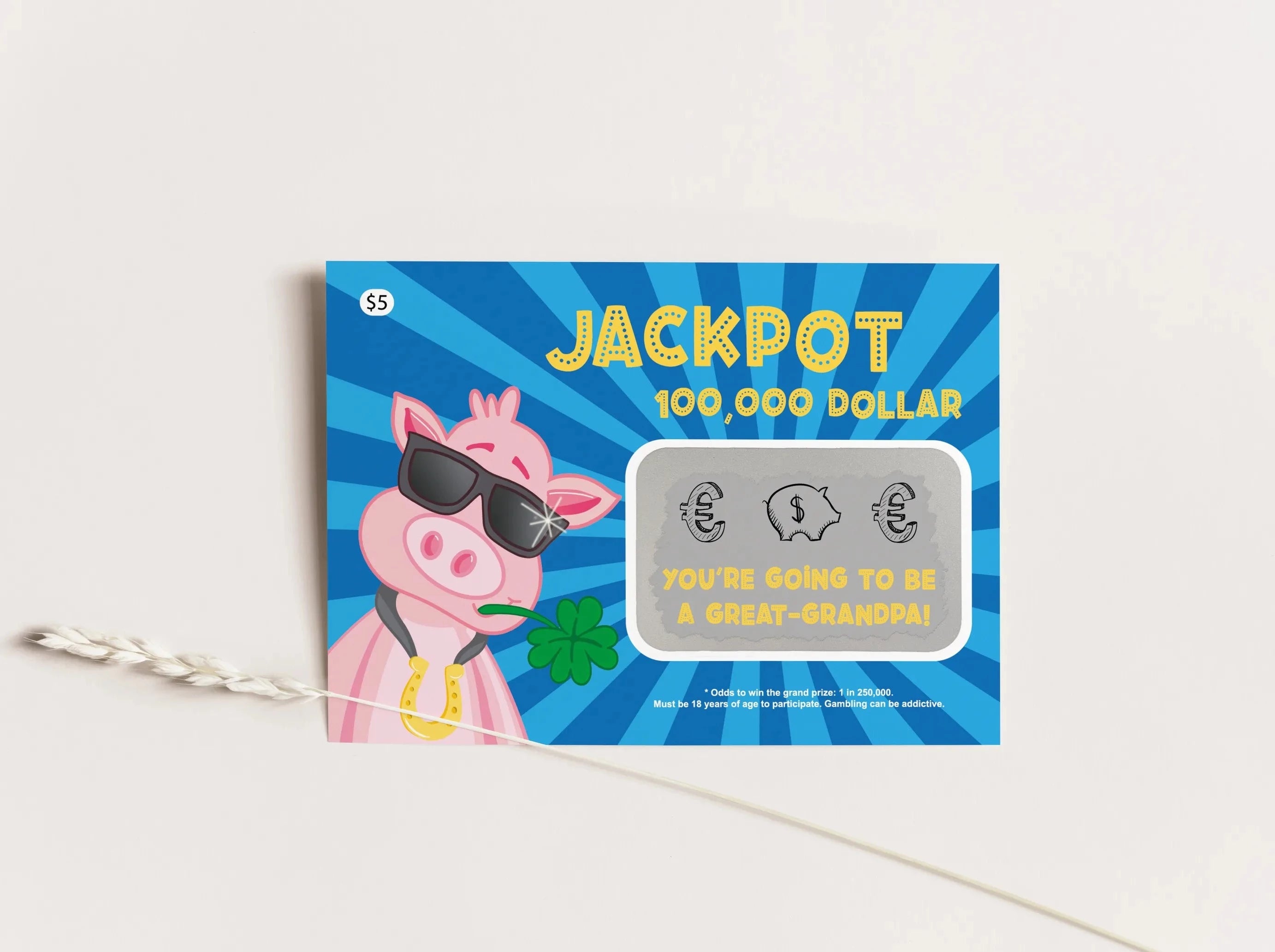 You're going to be a great-grandpa - Lottery scratch card