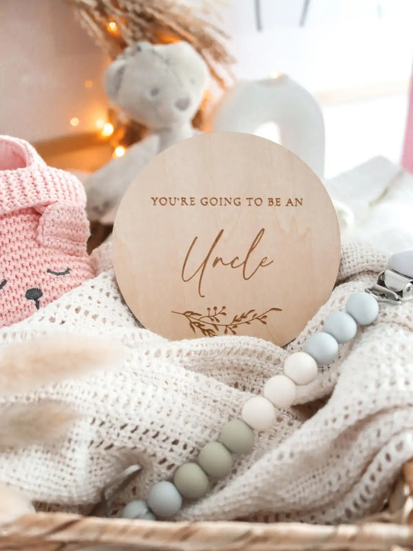 Pregnancy announcement - wooden cards