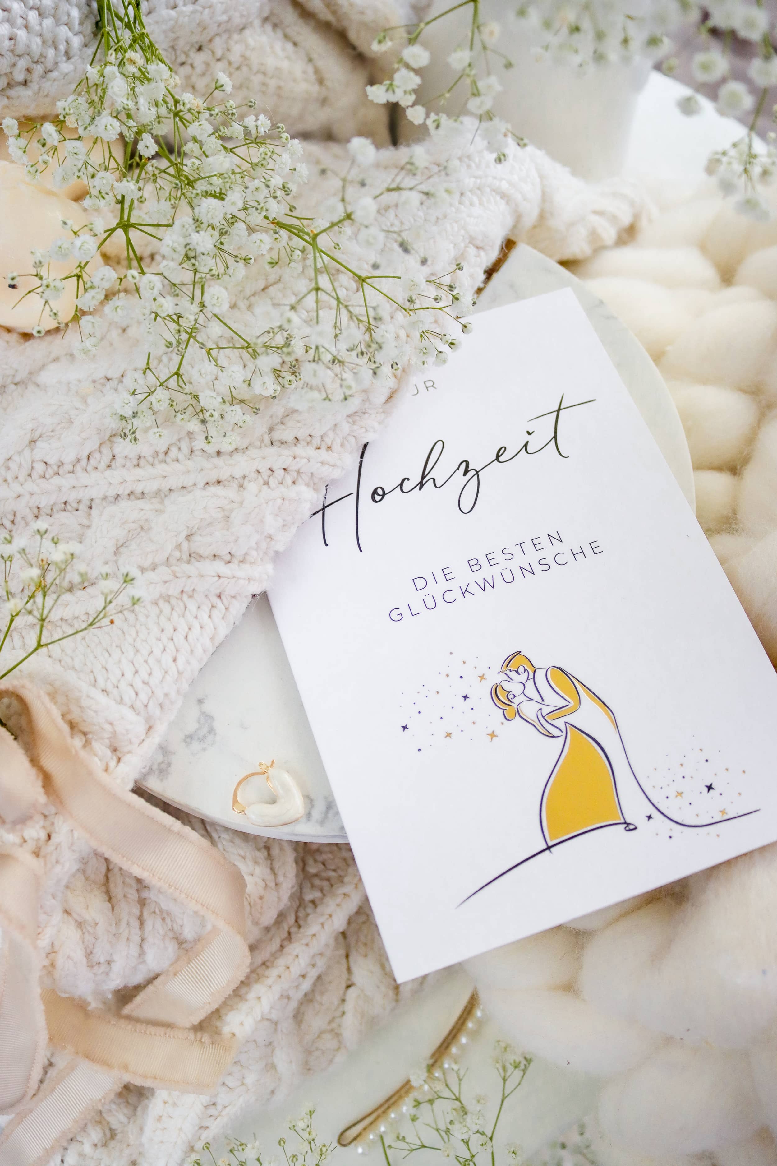 The best congratulations on the wedding Wedding card GRAY