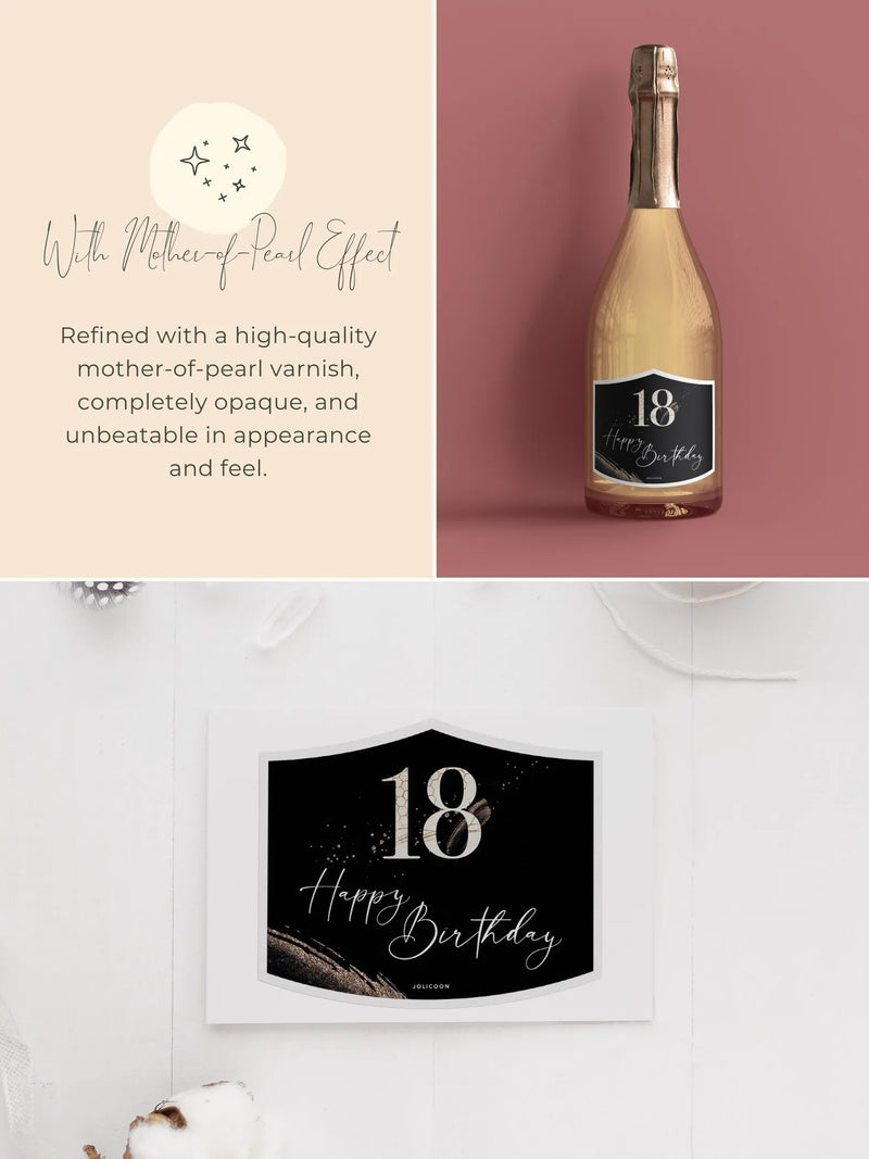 18 birthday wine bottle label