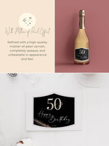 50th birthday wine bottle label