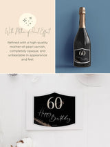 60th birthday wine bottle label