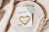 Pregnancy announcement scratch card Eucalyptus