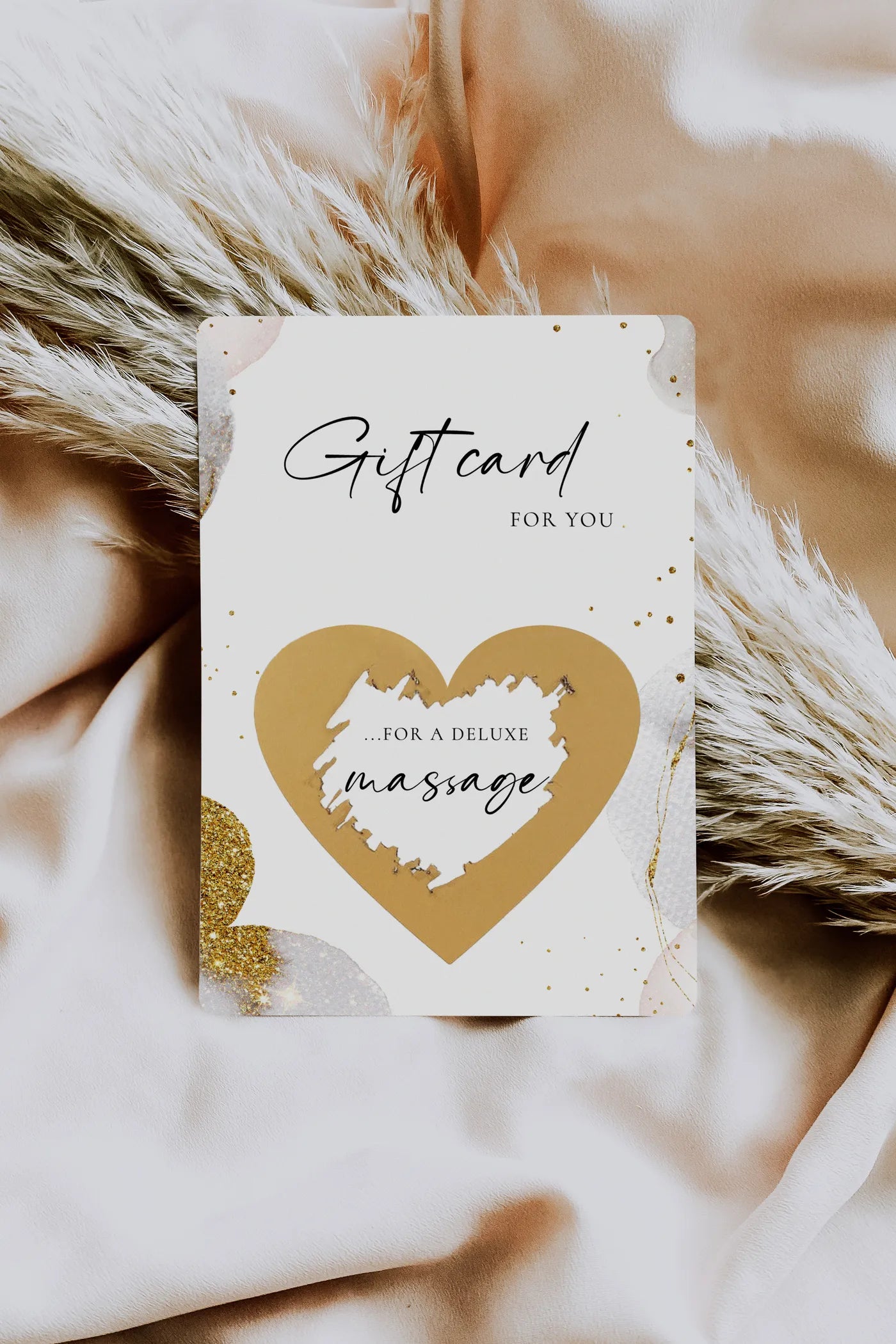 Gift card Massage Scratch Card Golden Glamor