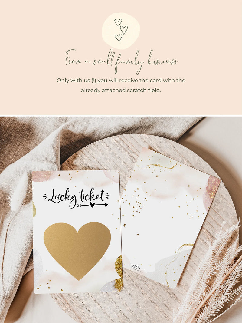 Will you be my bridesmaid scratch card Golden Glamour - JoliCoon