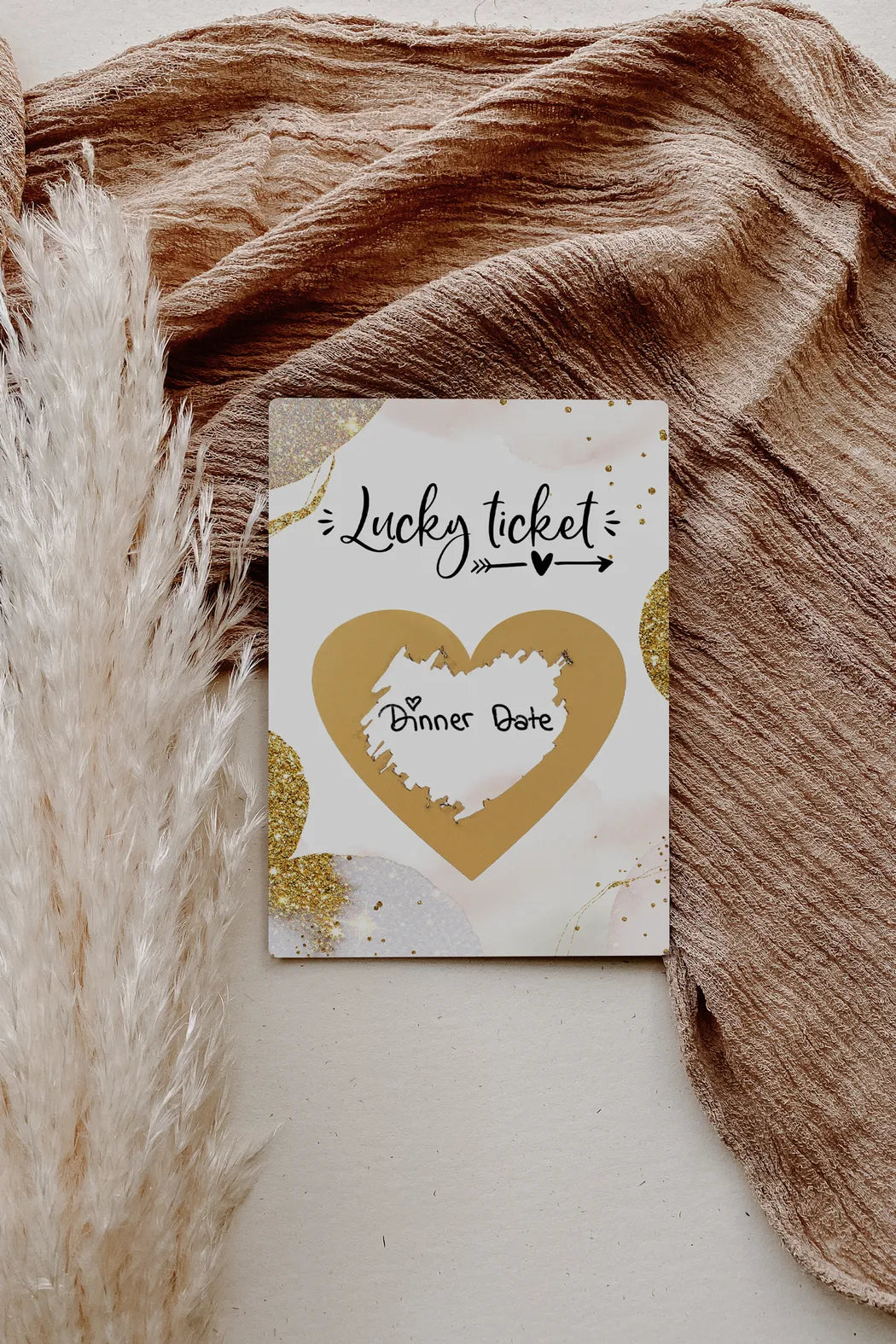 Personalized Scratch card Golden Glamour