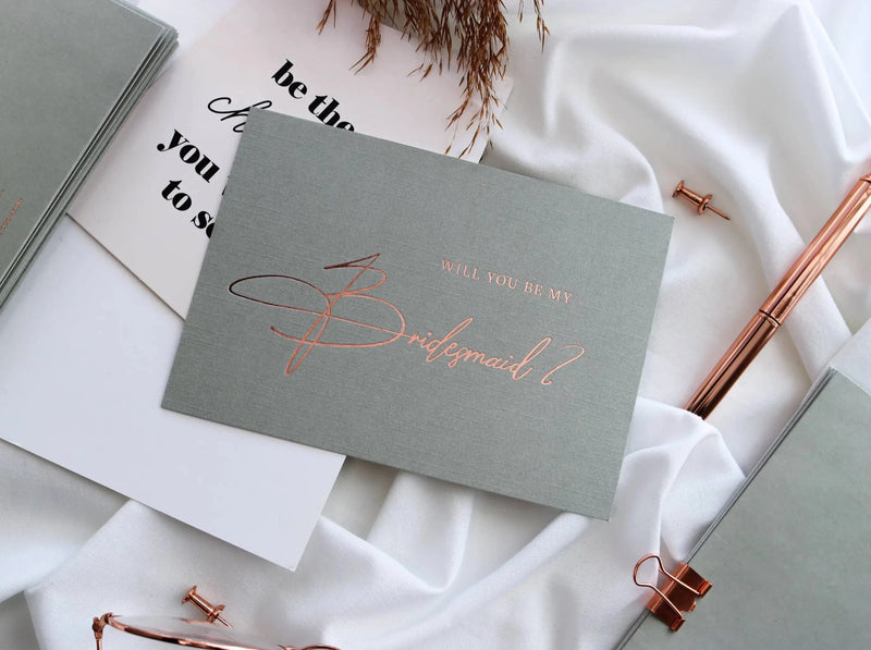 Will you be my bridesmaid card GRAY