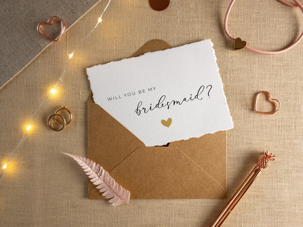 Will you be my bridesmaid card handcracked - JoliCoon
