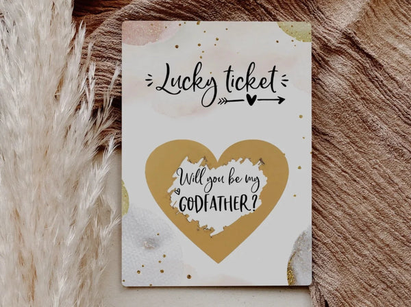Will you be my godfather scratch card Golden Glamour
