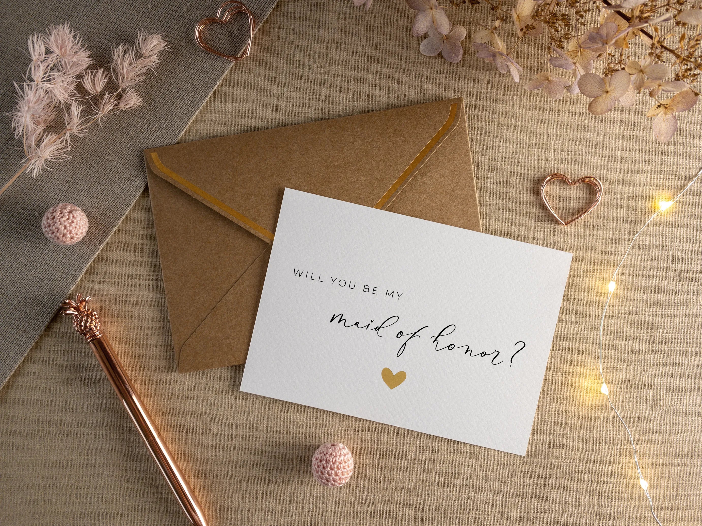 Will you be my maid of honor card