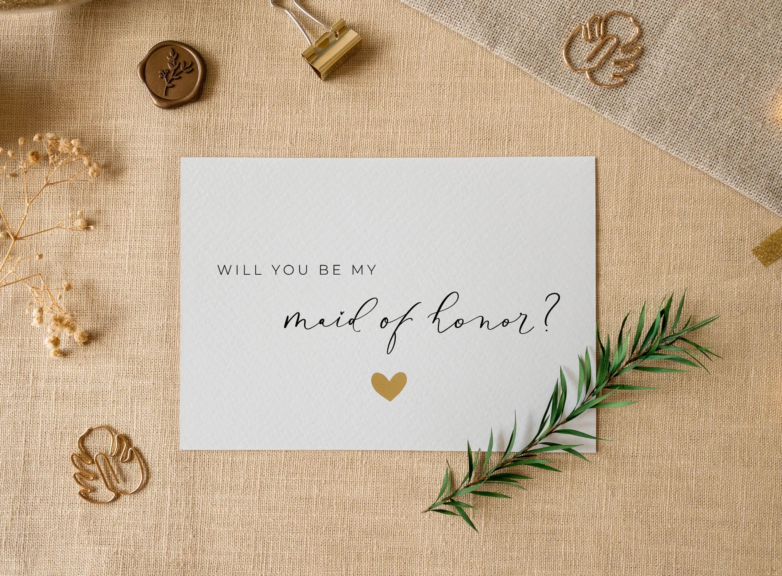 Will you be my maid of honor card