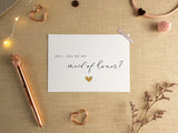 Will you be my maid of honor card