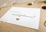 Will you be my maid of honor card