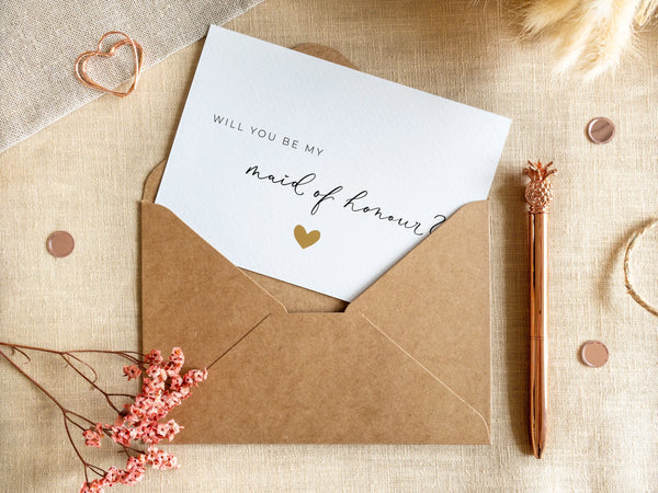 Will you be my maid of honor card